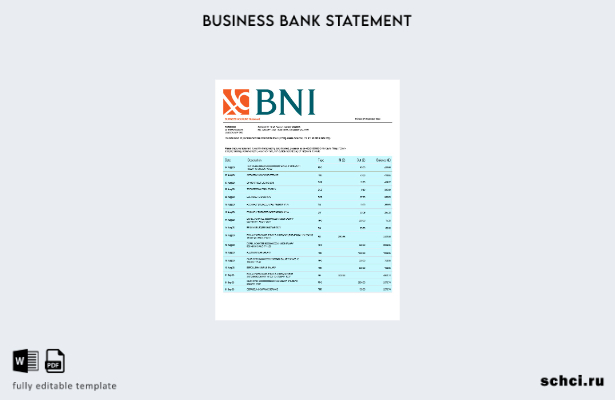 цифровая загрузка заявления о фирме BNI Bank Шаблон в формате Word и PDF